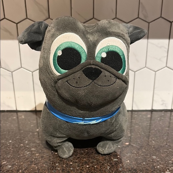 4/$20 Disney Store Bingo Puppy Dog Pals Bulldog 10" Grey Plush Toy Stuffed - Picture 1 of 10